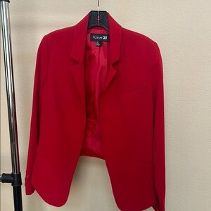Forever 21 Women's Red Blazer